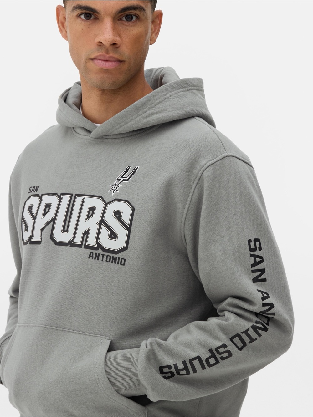 Primark NBA San Antonio Spurs Gray Hoodie Size M
